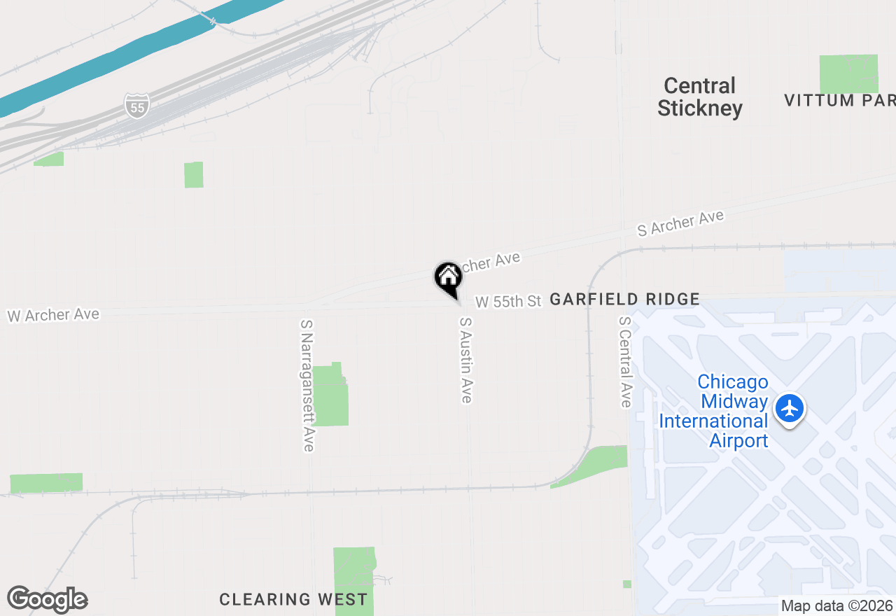 Map of 6025 W 55th Street, Chicago, IL 60638