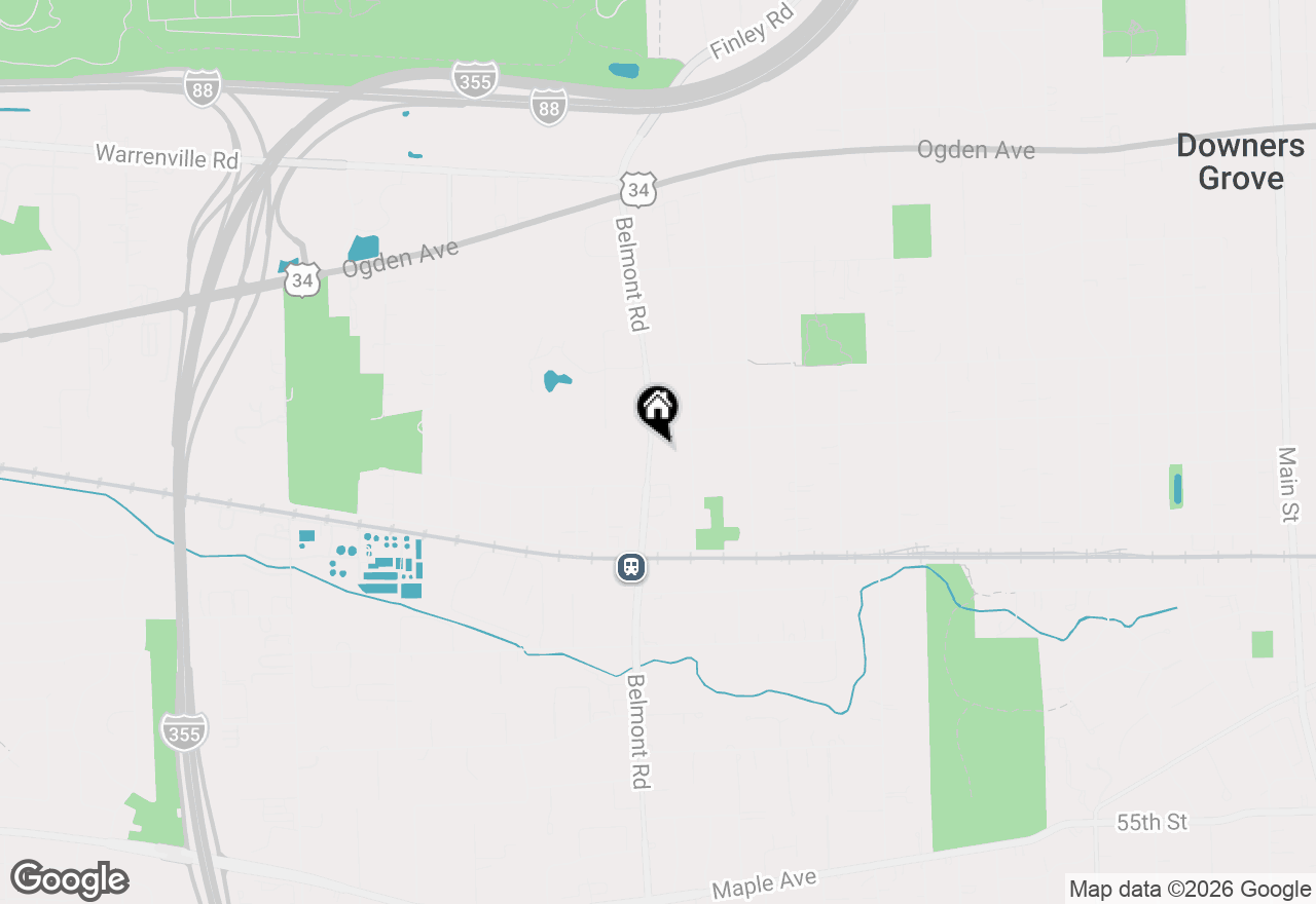 Map of 4813 Belmont Road, Downers Grove, IL 60515