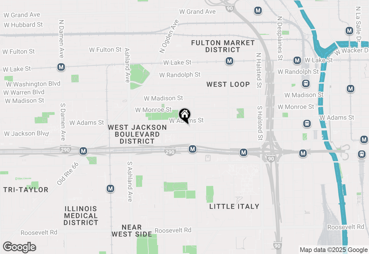 Map of 1236 W Cottage Place #1236, Chicago, IL 60607