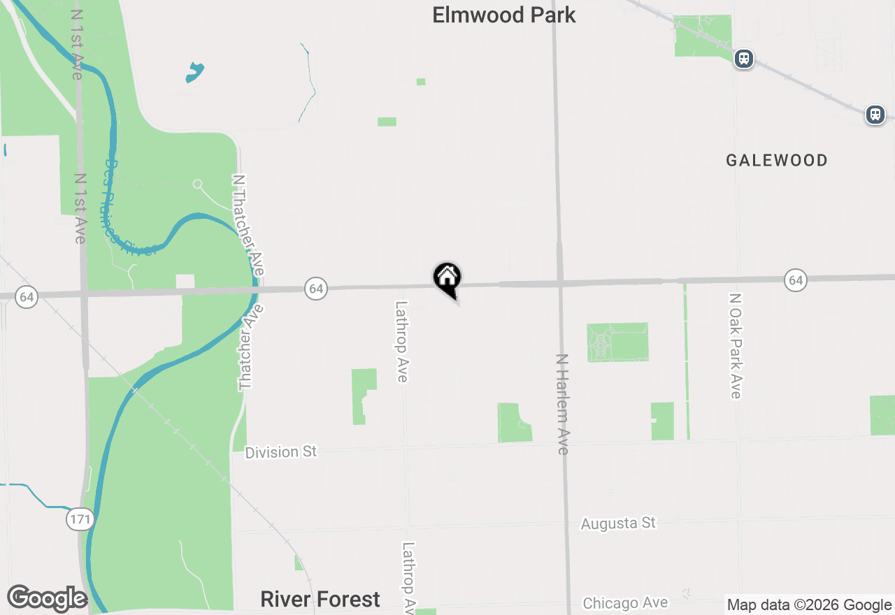 Map of 1522 Monroe Avenue, River Forest, IL 60305