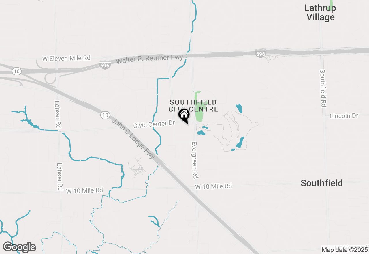 Map of 5000 Town Center #1605, Southfield, MI 48075