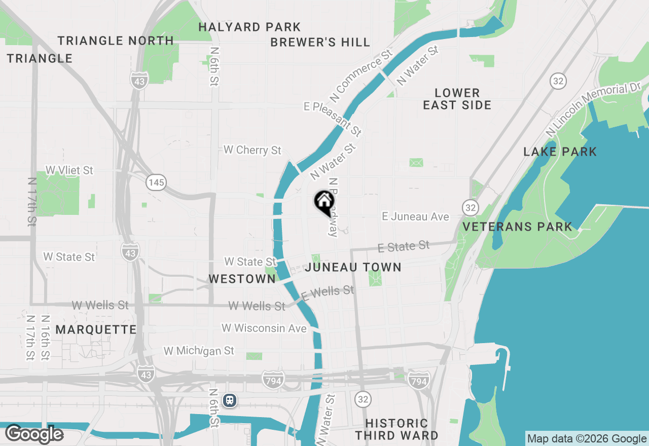 Map of 270 E Highland Ave #1044, Milwaukee, WI 53202