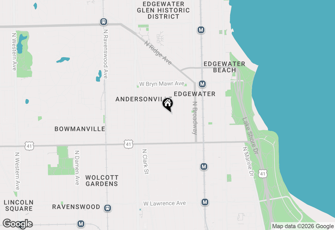 Map of 1351 W Balmoral Avenue, Chicago, IL 60640