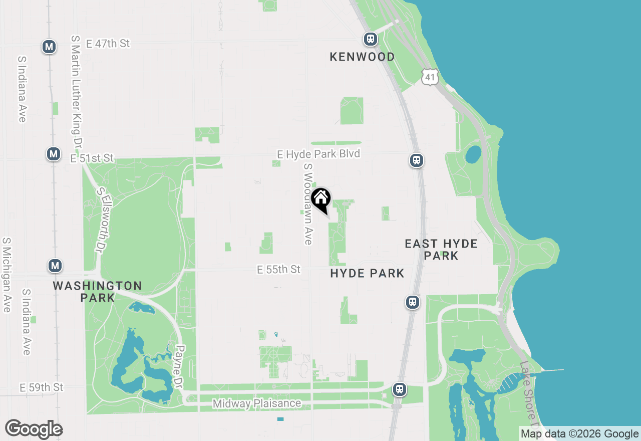 Map of 1226 E 54th Street #2W, Chicago, IL 60615