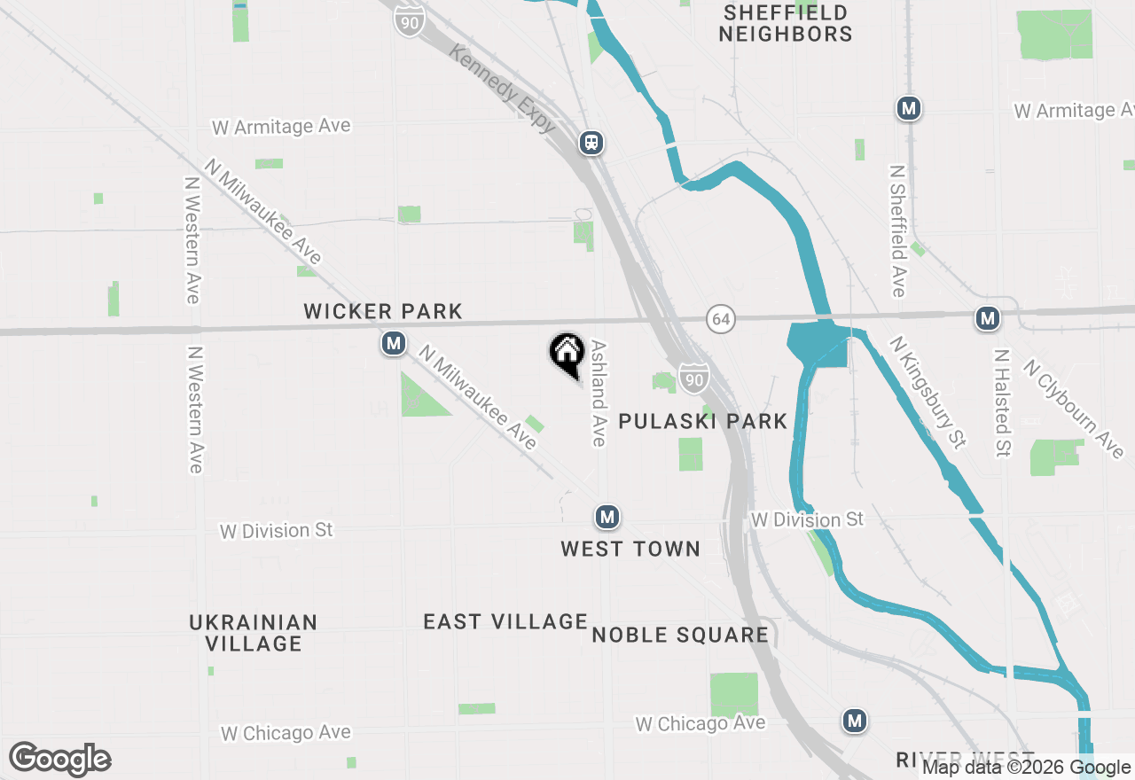 Map of 1643 W Julian Street, Chicago, IL 60622