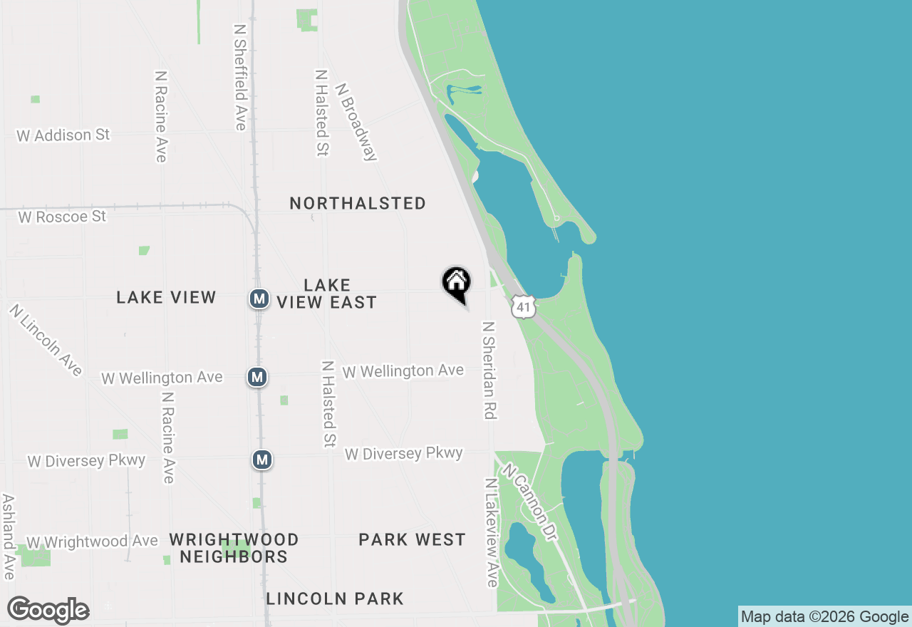 Map of 450 W Briar Place #7G, Chicago, IL 60657