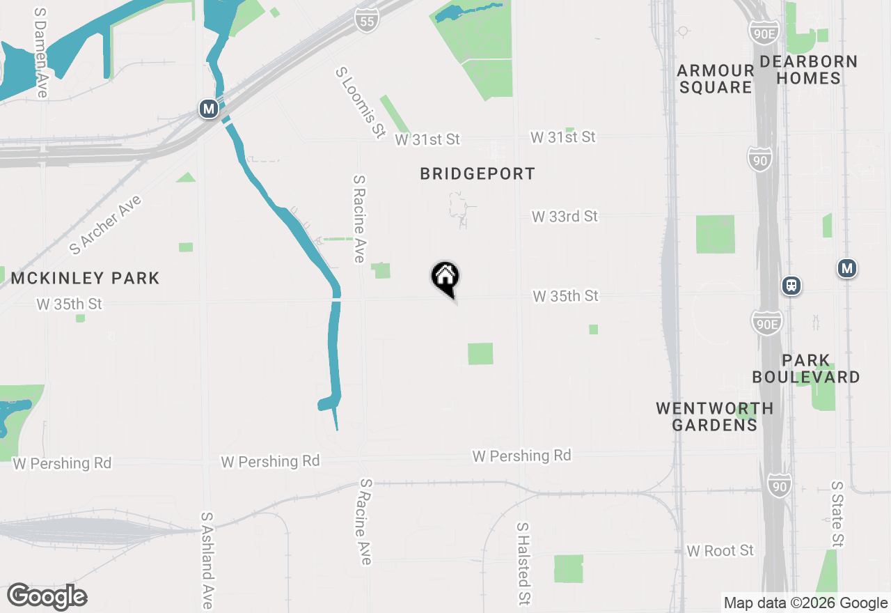 Map of 3505 S Morgan Street #215, Chicago, IL 60609