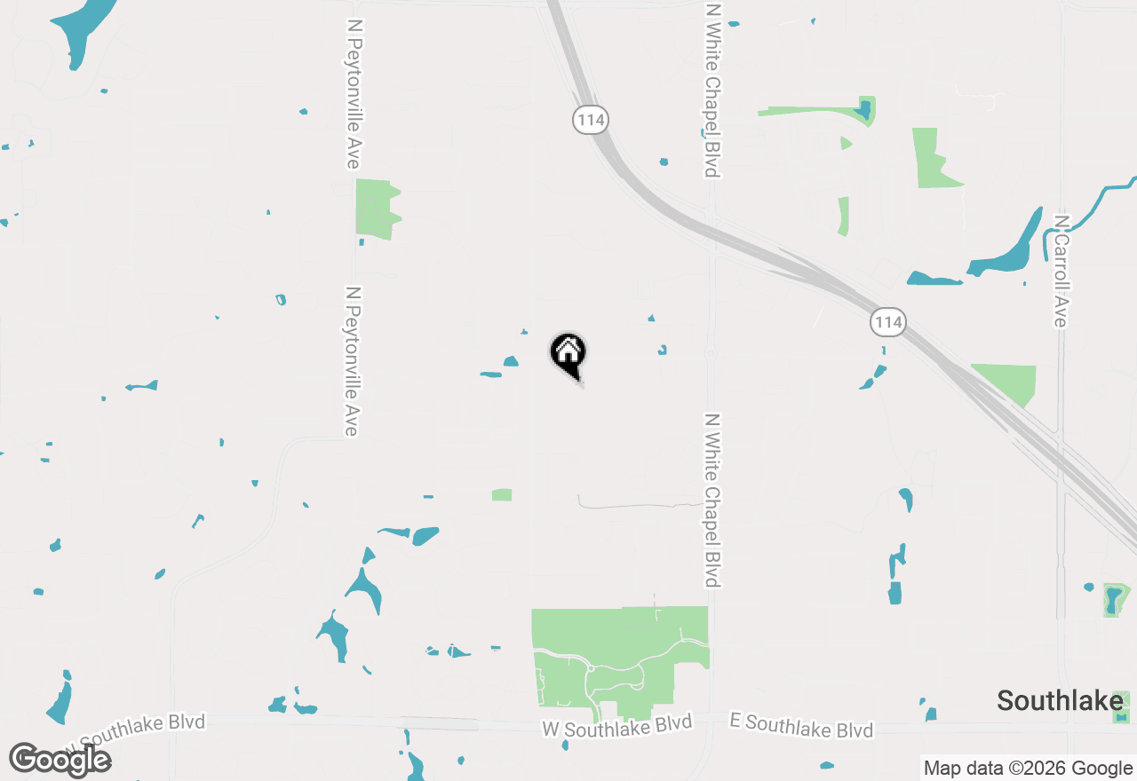 Map of 545 W Highland Street, Southlake, TX 76092