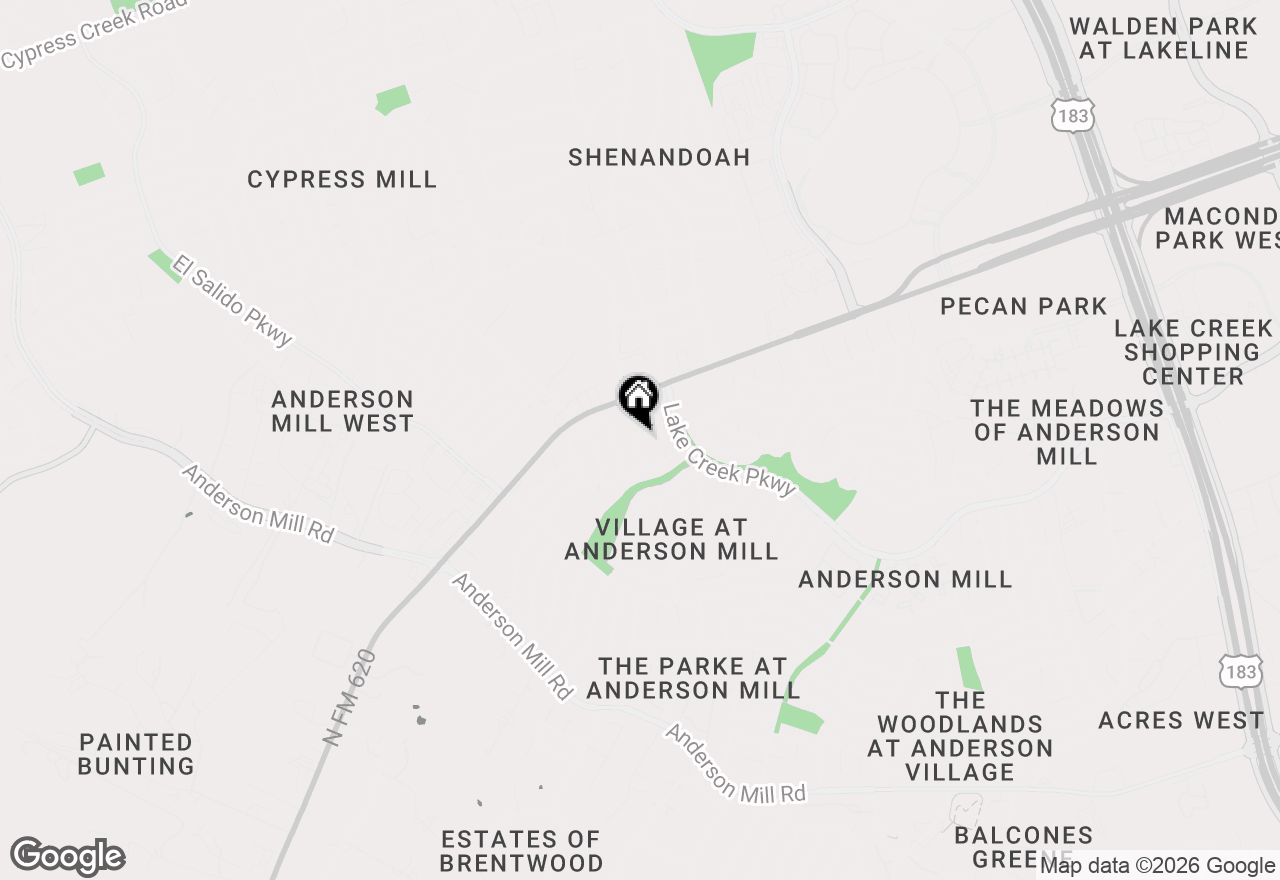 Map of 11505 Powder Mill Trl, Austin, TX 78750