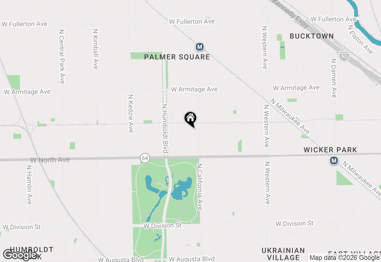 Map of 1720 N Mozart Street, Chicago, IL 60647