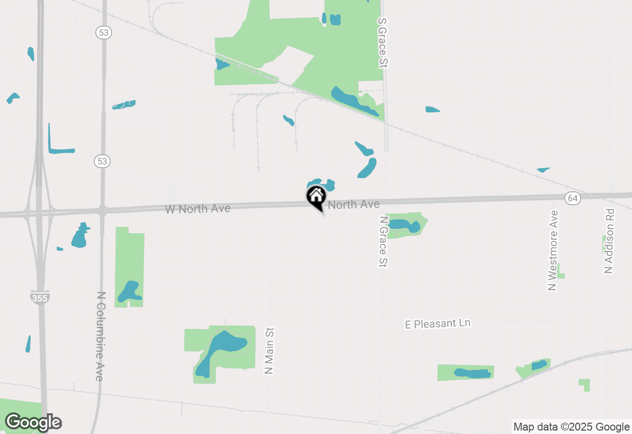 Map of 705 N Garfield Street, Lombard, IL 60148