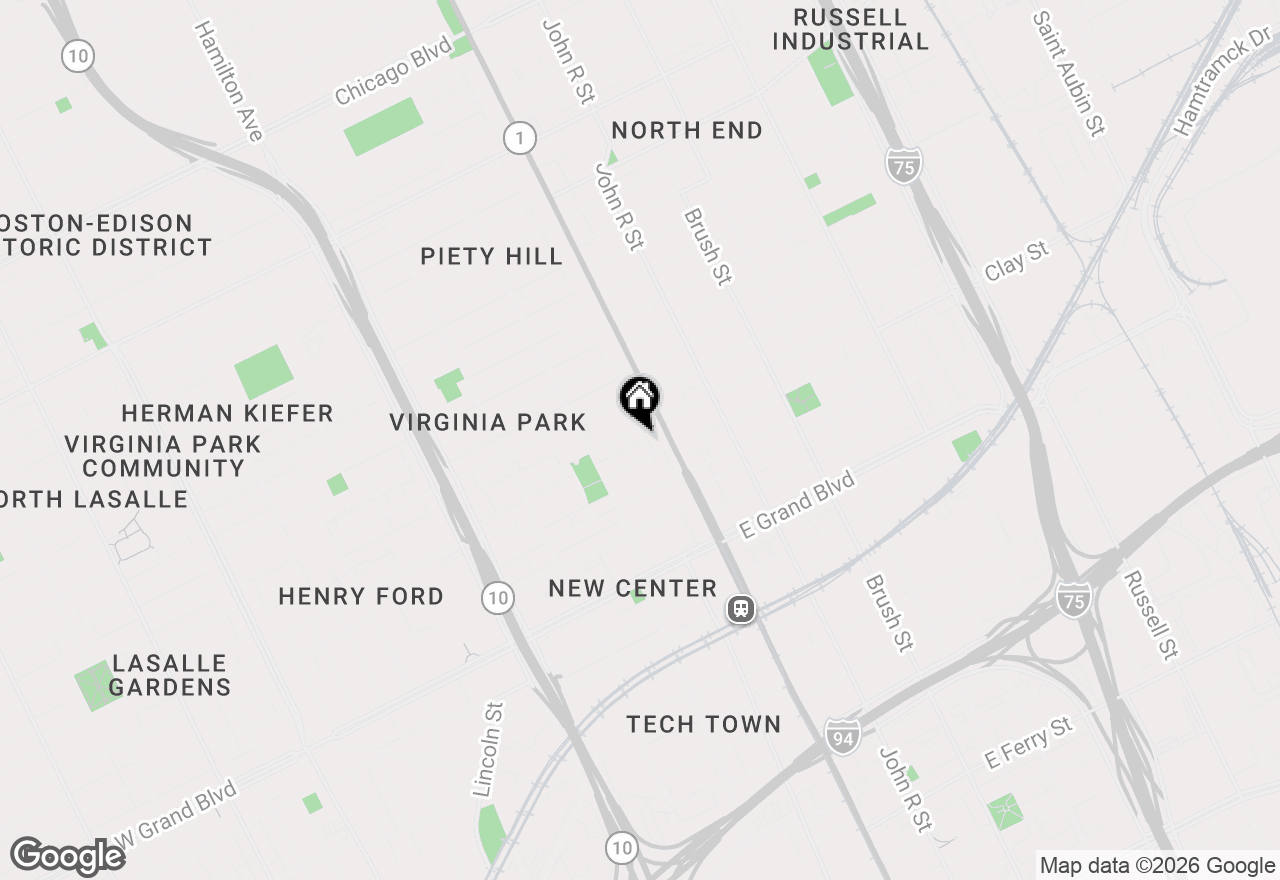 Map of 15 E Kirby Street #811, Detroit, MI 48202