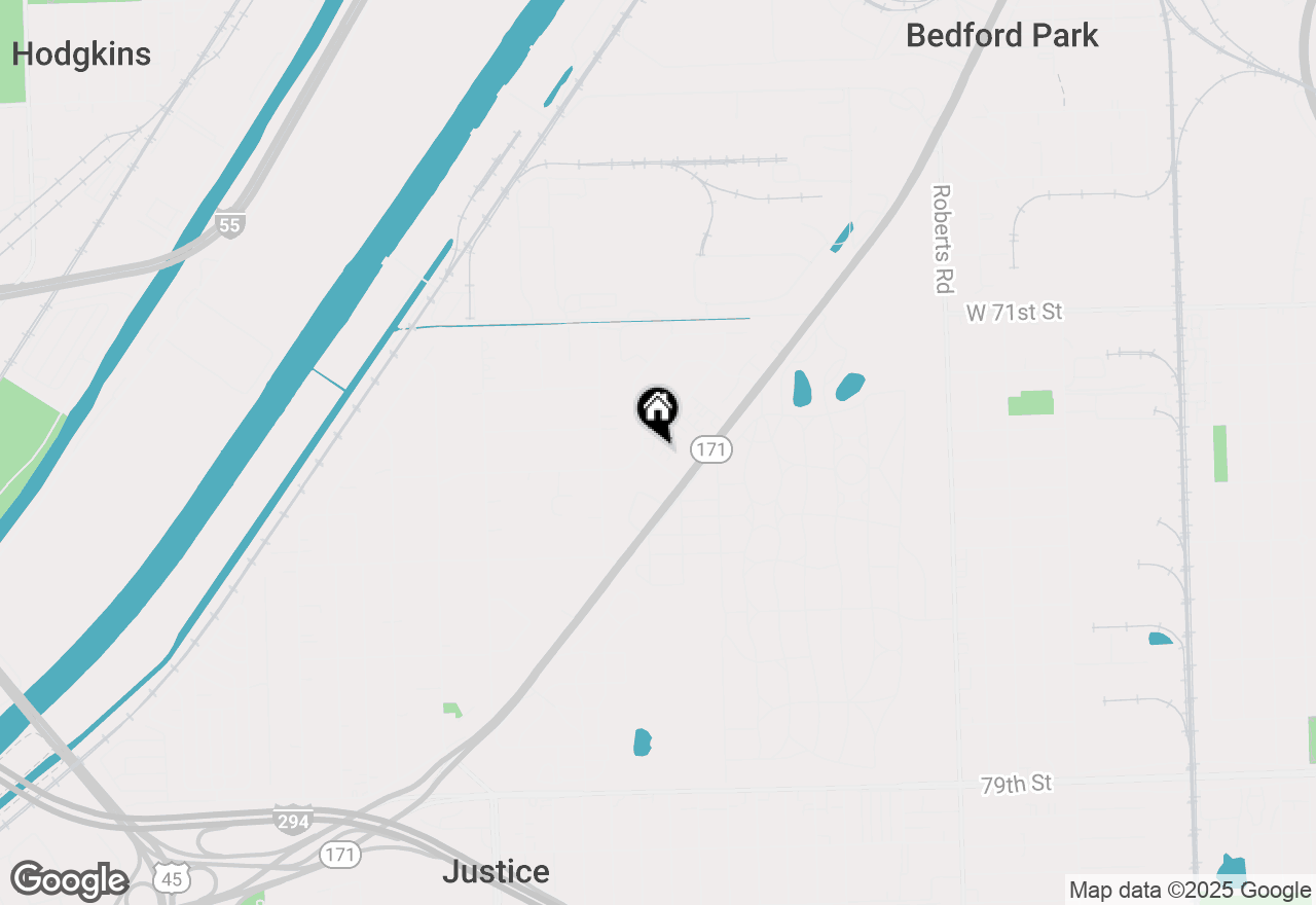 Map of 7304 Maple Drive, Justice, IL 60458