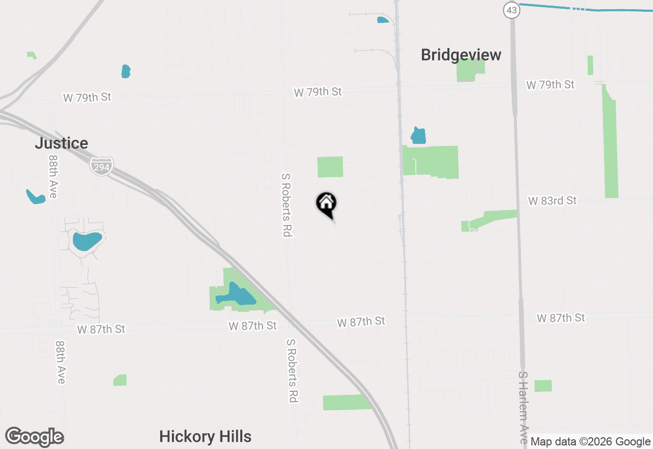 Map of 8332 S 78th Court, Justice, IL 60458