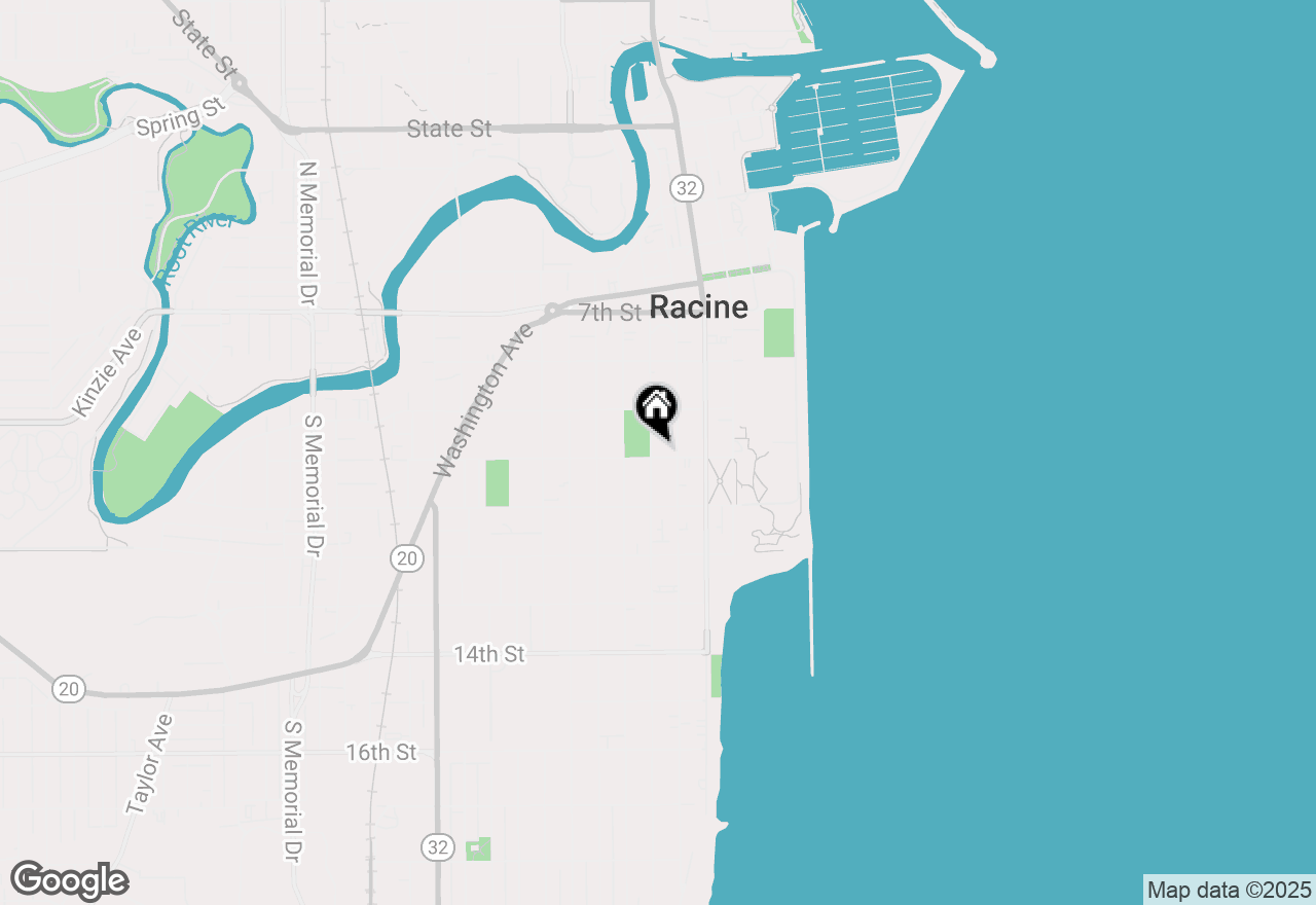 Map of 939 College Ave, Racine, WI 53403