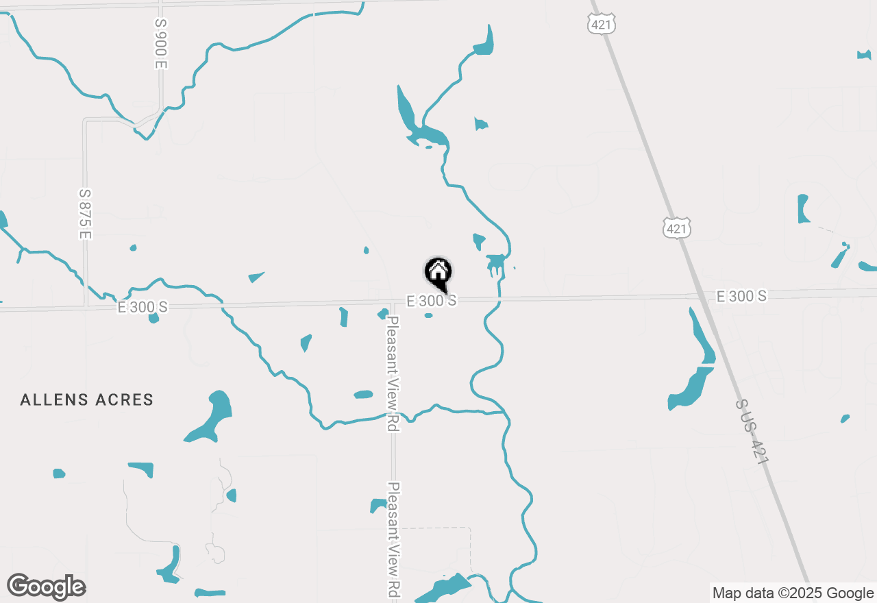 Map of 9915 E 300 S, Zionsville, IN 46077