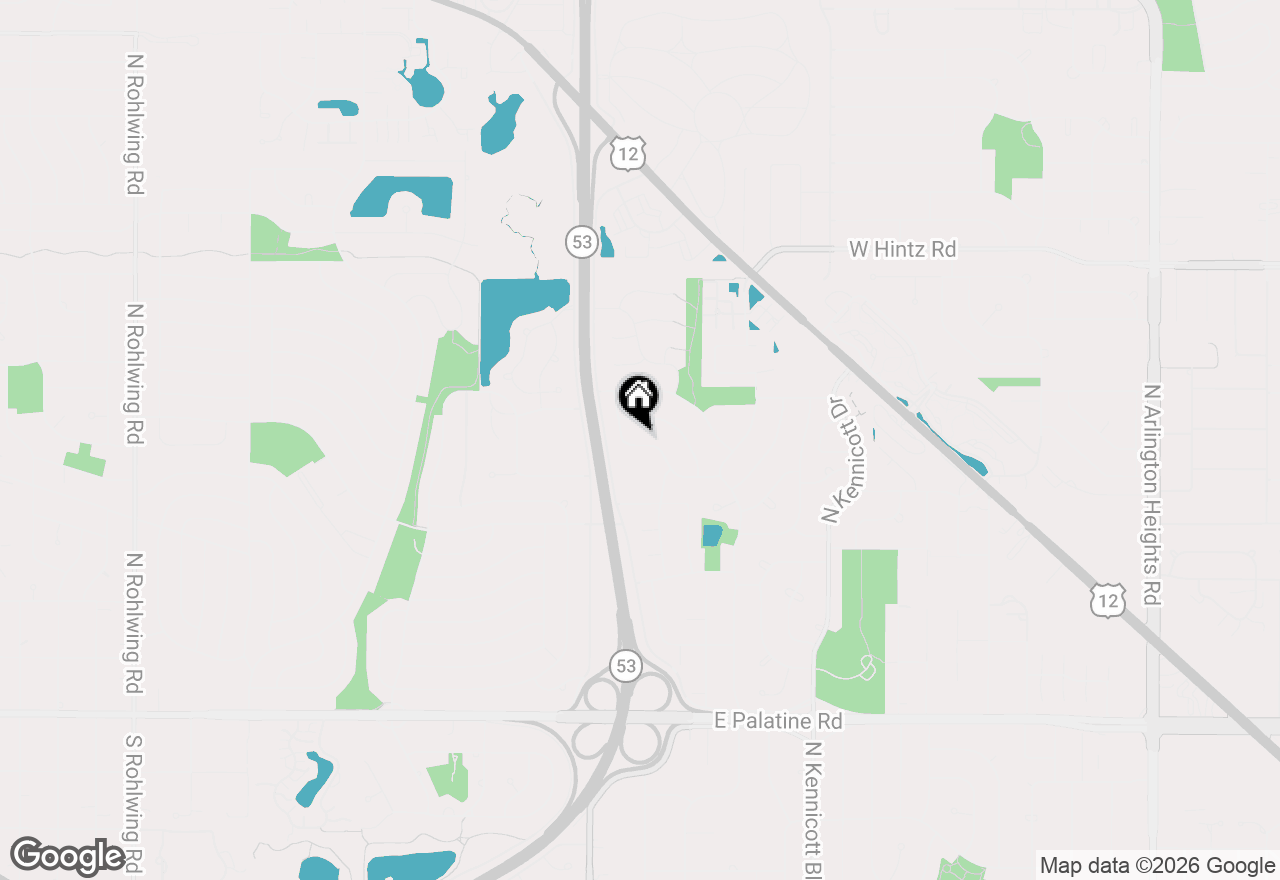 Map of 1610 W Lexington Drive, Arlington Heights, IL 60004