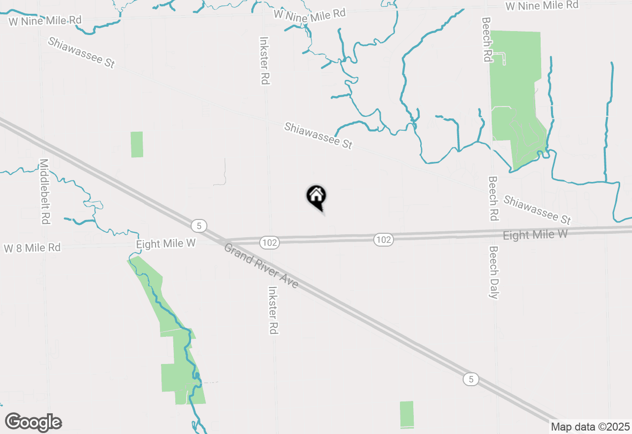 Map of 20782 Negaunee Street, Southfield, MI 48033