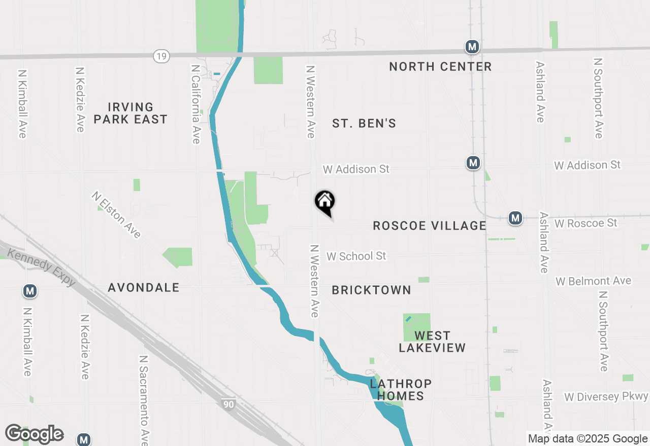 Map of 2338 W Roscoe Street #2E, Chicago, IL 60618