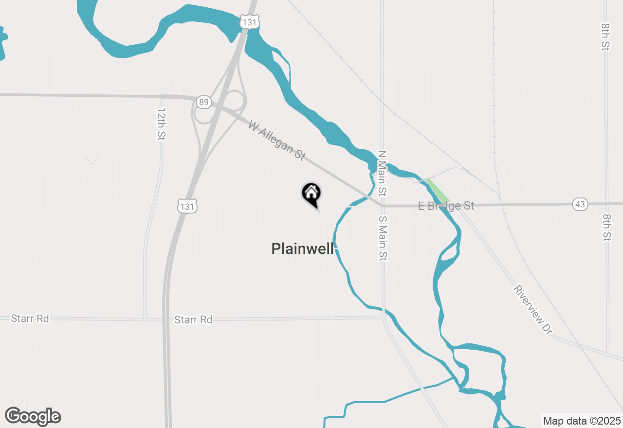 Map of 433 W Bridge Street, Plainwell, MI 49080