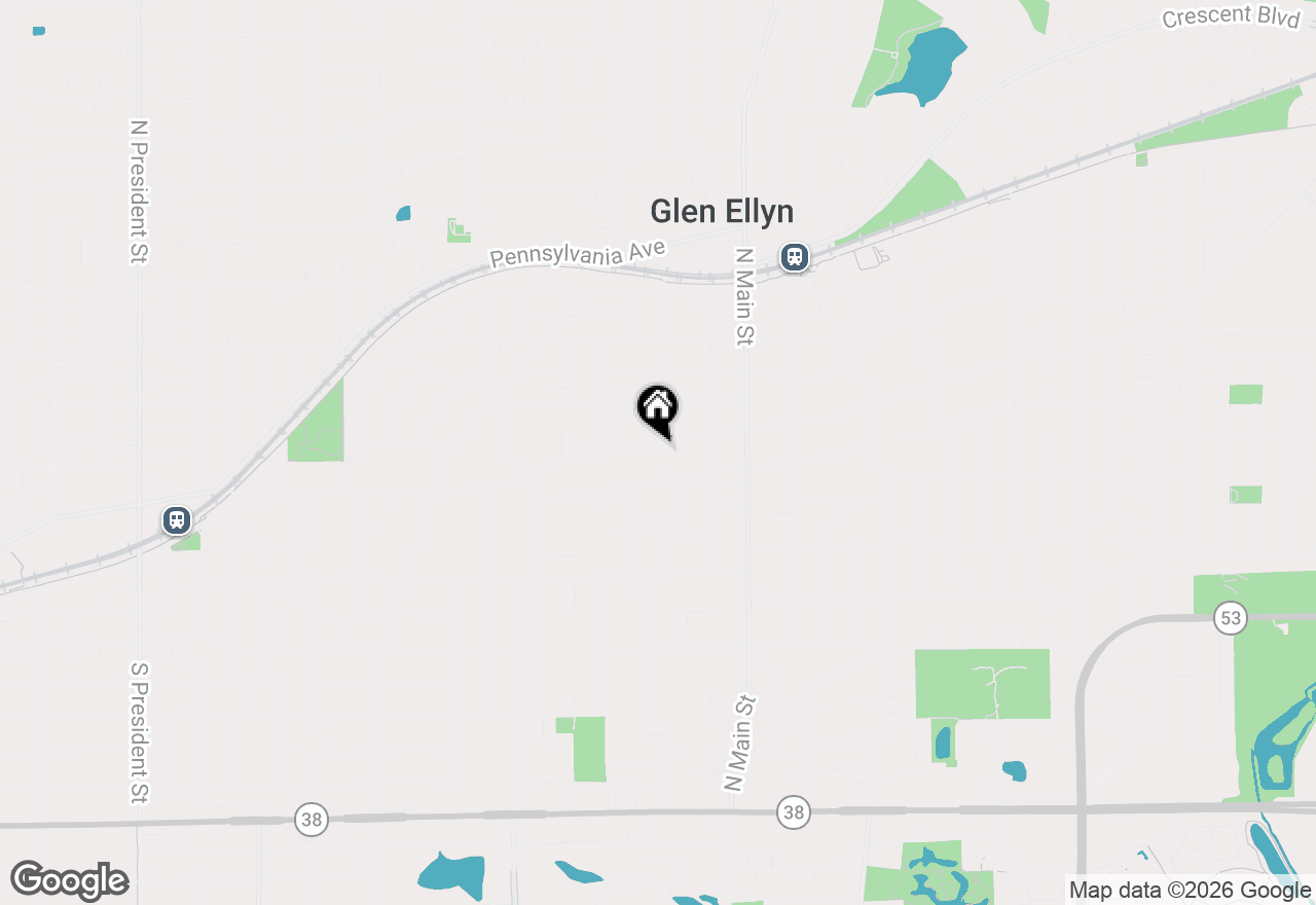 Map of 439 Hill Avenue, Glen Ellyn, IL 60137