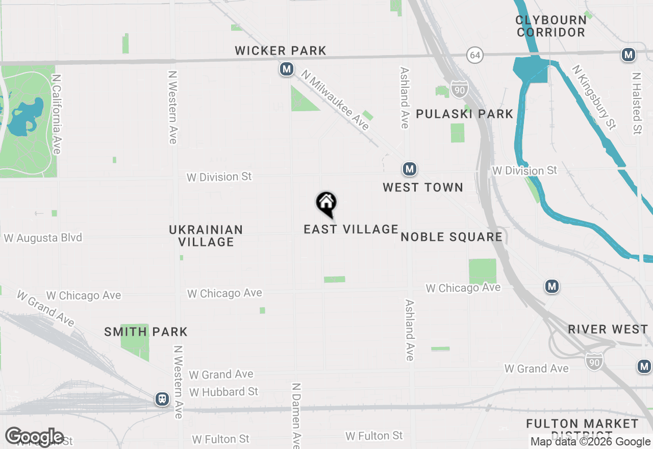 Map of 1011 N Wolcott Avenue #2N, Chicago, IL 60622