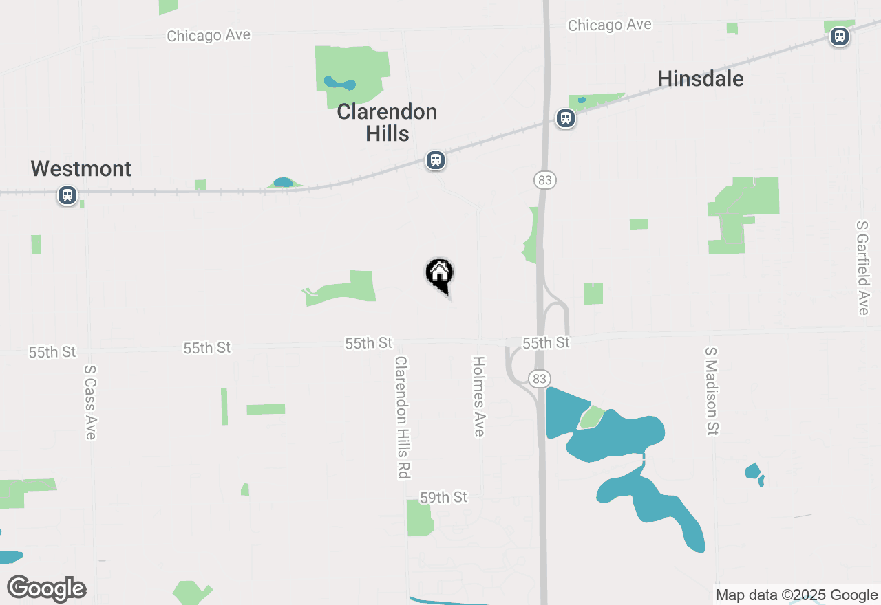 Map of 241 Grant Avenue, Clarendon Hills, IL 60514