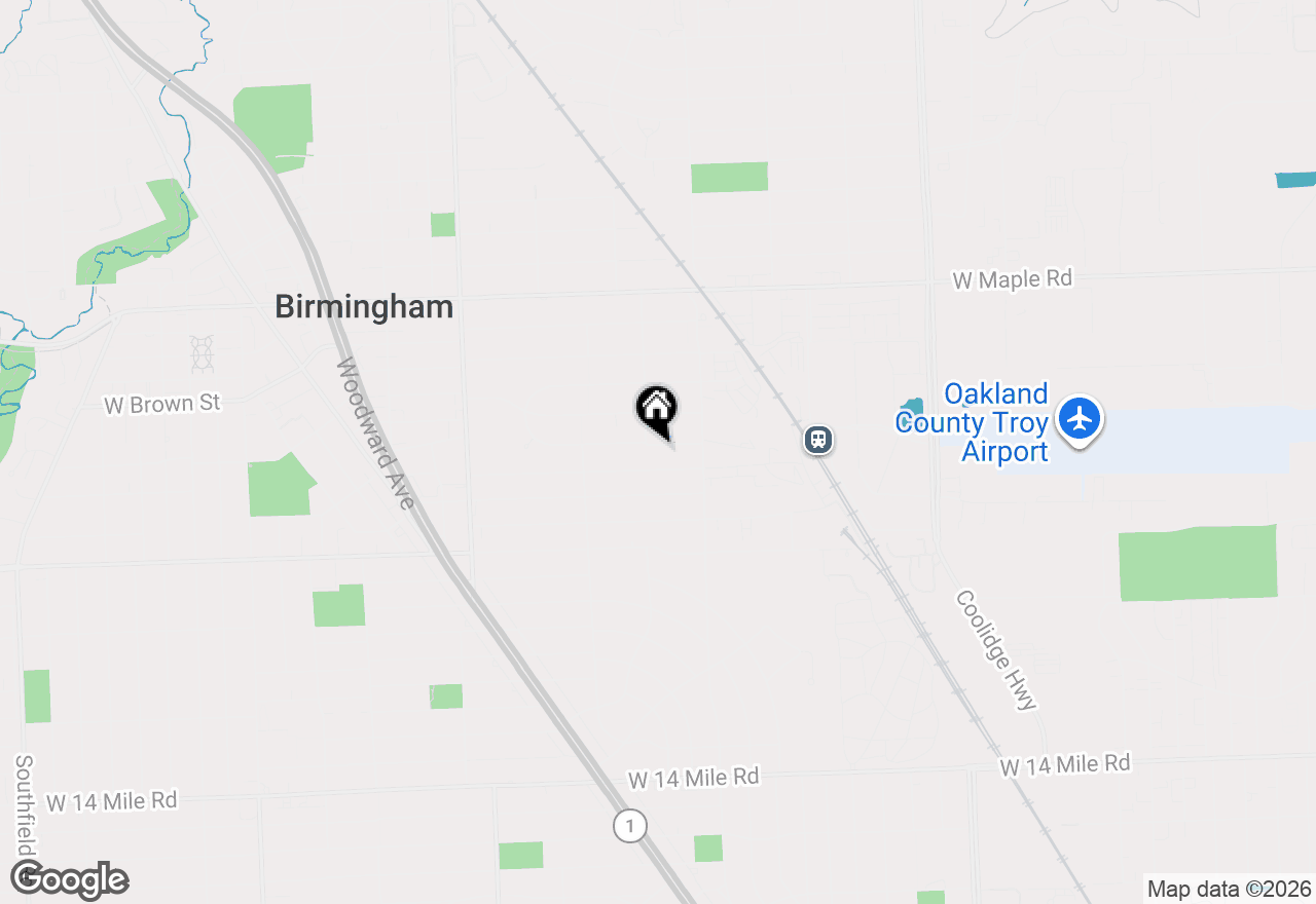 Map of 1844 Haynes Street, Birmingham, MI 48009