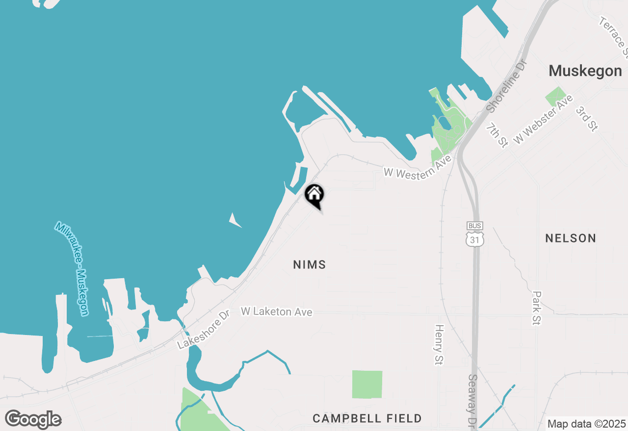 Map of 1259 Lakeshore Drive, Muskegon, MI 49441