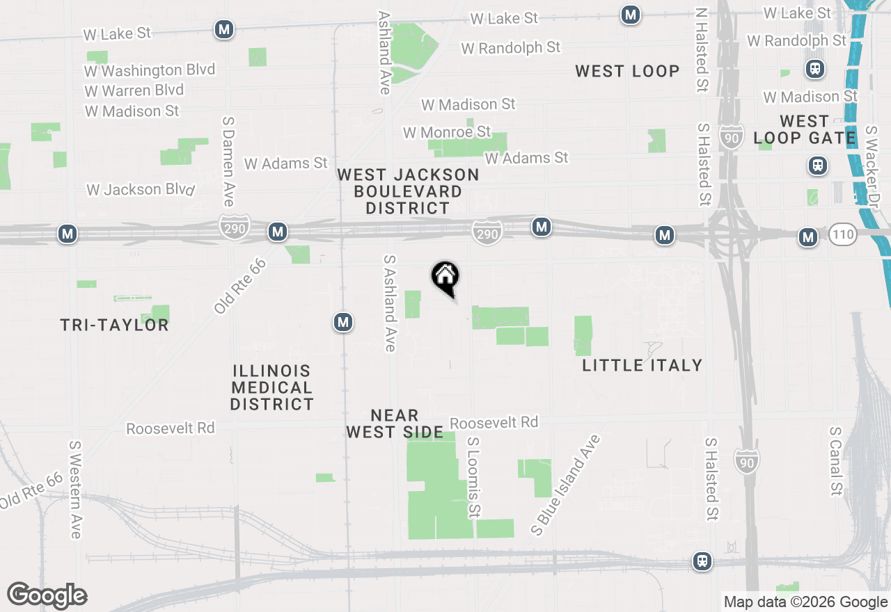 Map of 1439 W Lexington Street, Chicago, IL 60607