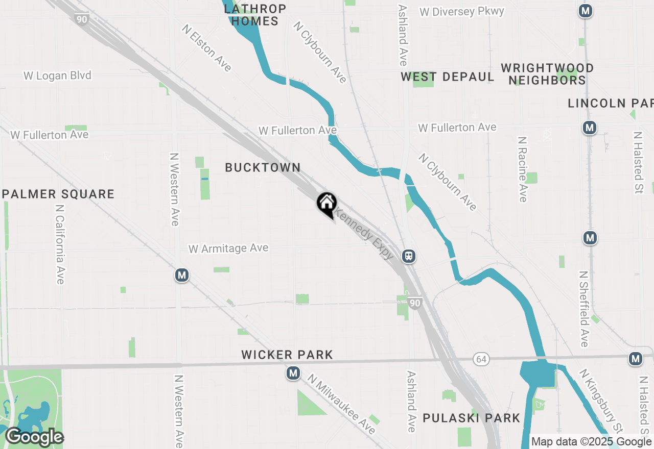 Map of 2045 N Wolcott Avenue #1F, Chicago, IL 60614