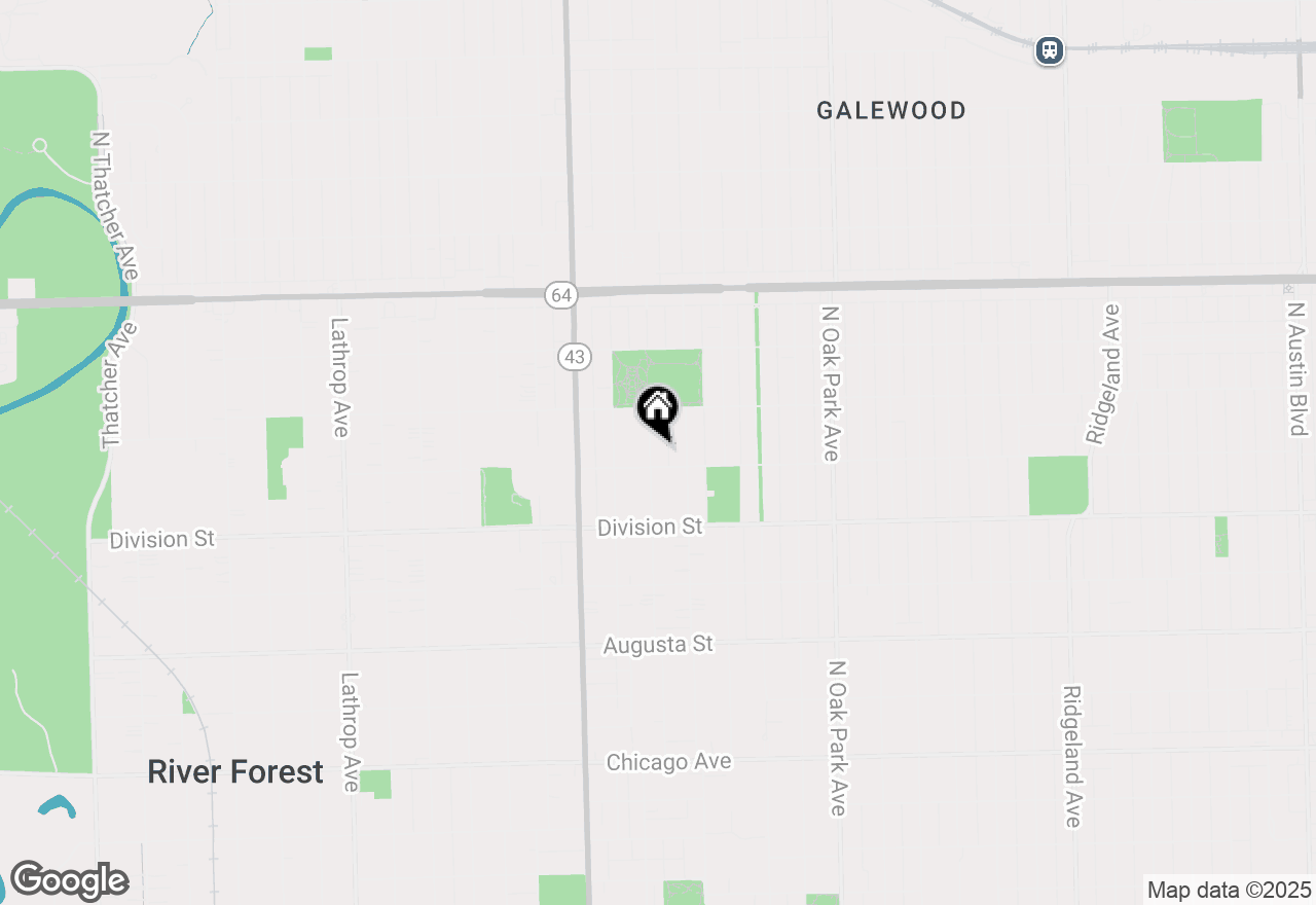 Map of 1010 N Belleforte Avenue, Oak Park, IL 60302