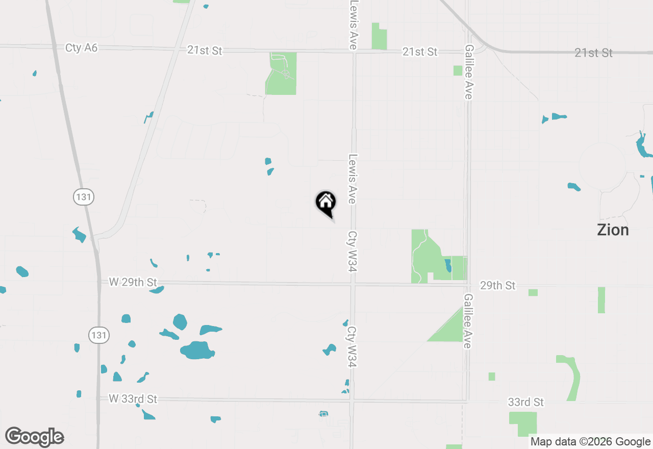 Map of 3152 27th Street, Zion, IL 60099