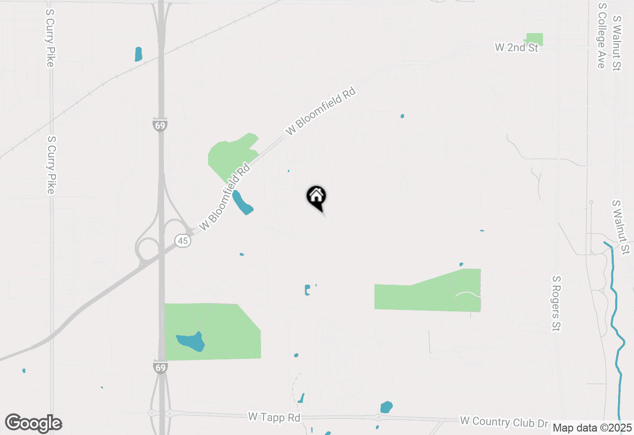 Map of 2022 W Arbor Ridge Way, Bloomington, IN 47403