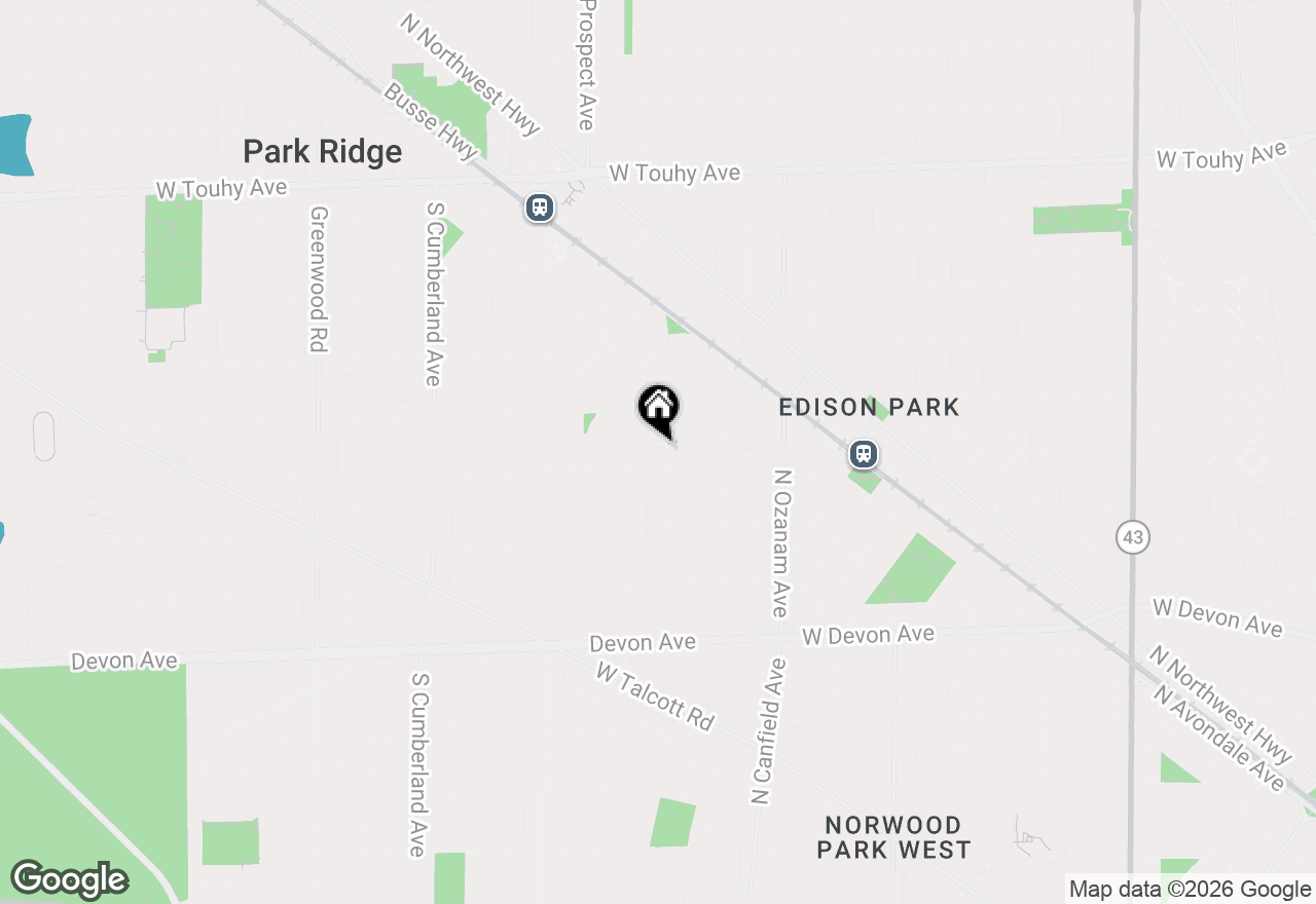 Map of 710 S Washington Avenue, Park Ridge, IL 60068