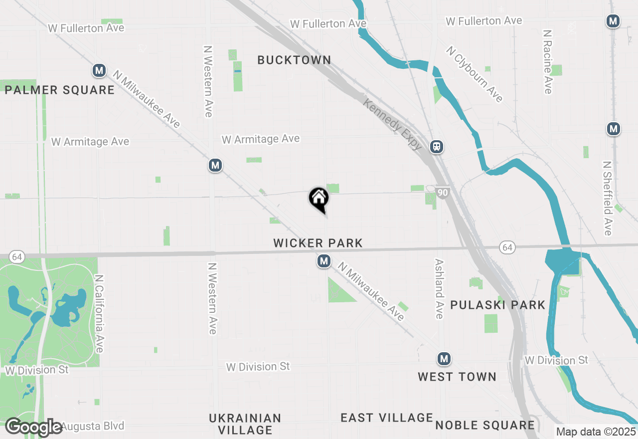 Map of 2014 W Wabansia Avenue #3S, Chicago, IL 60647