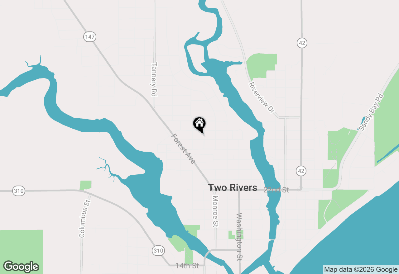 Map of 1808 27th St, Two Rivers, WI 54241