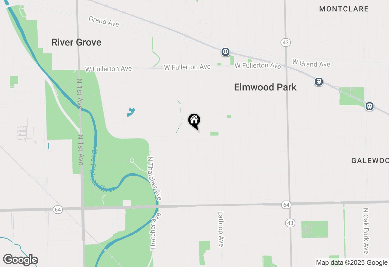 Map of 2001 N 77th Court, Elmwood Park, IL 60707