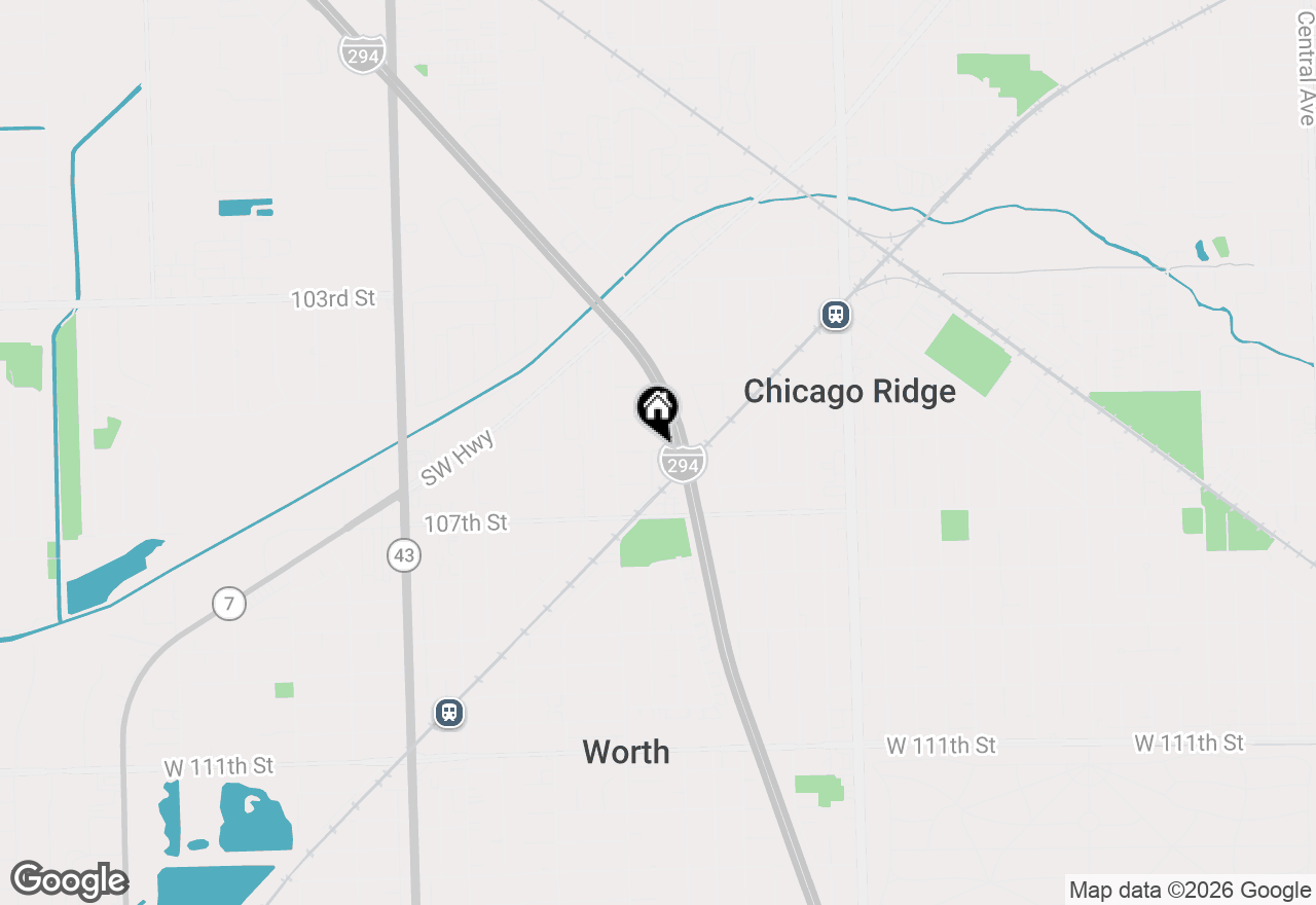 Map of 10442 S Brooks Lane #C1, Chicago Ridge, IL 60415