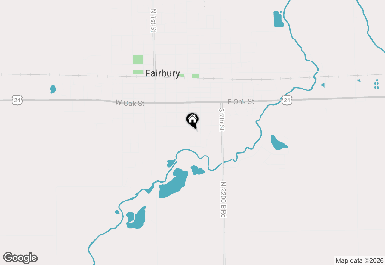 Map of 531 S 4th Street, Fairbury, IL 61739