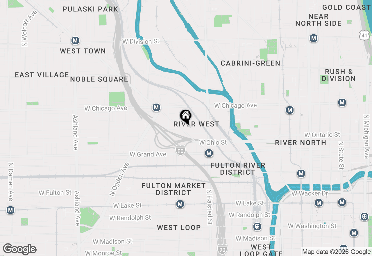 Map of 663 N Sangamon Street #3S, Chicago, IL 60642