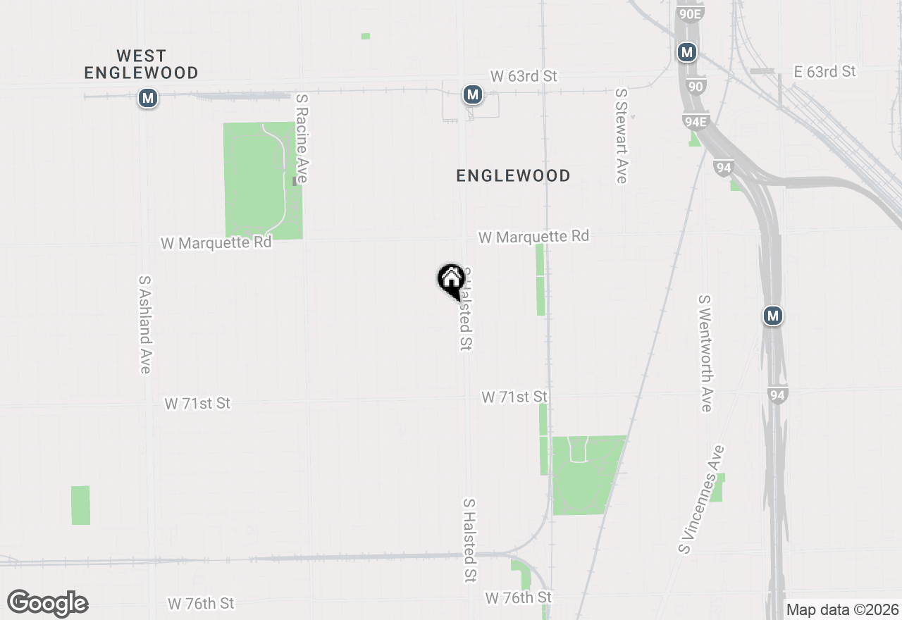 Map of 6849 S Green Street #1, Chicago, IL 60621