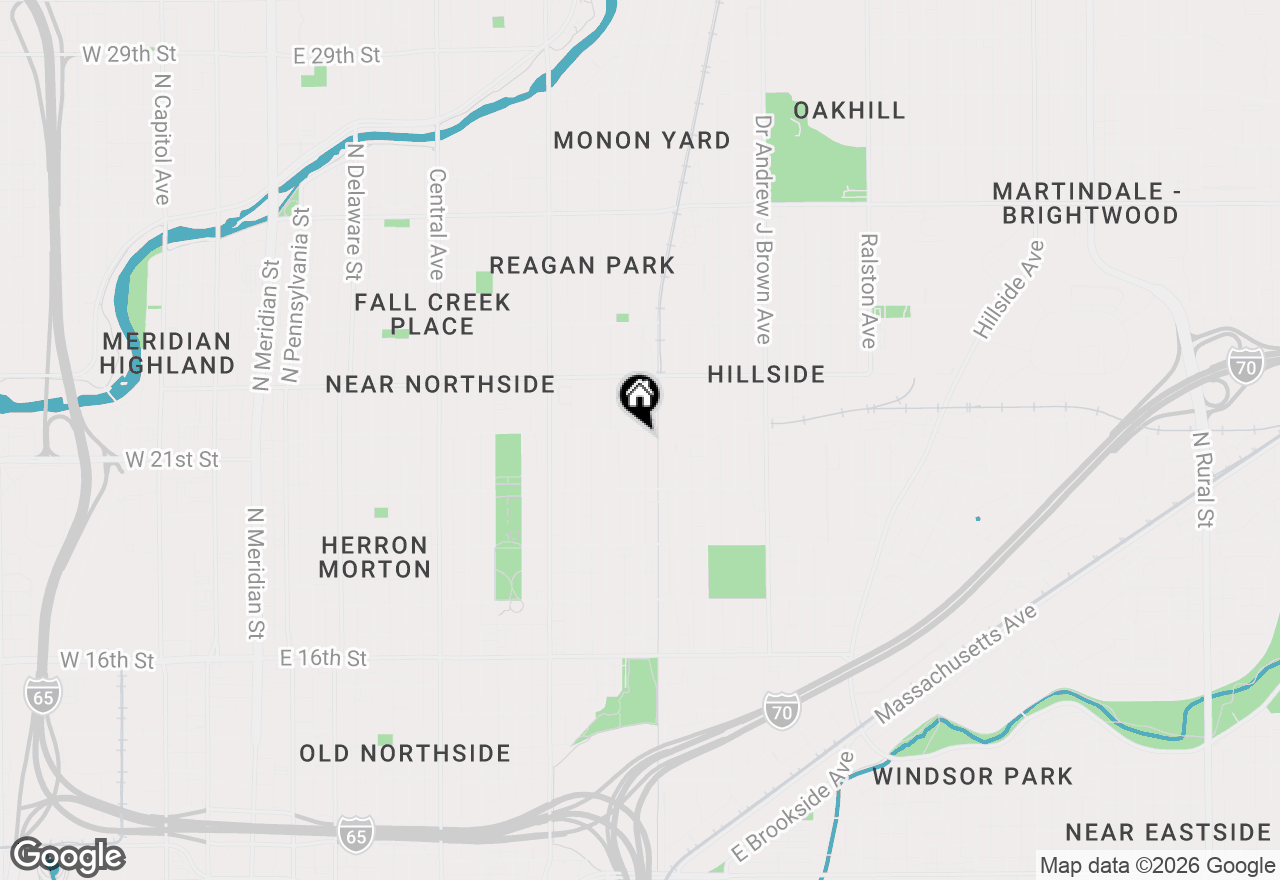 Map of 2057 Cornell Avenue, Indianapolis, IN 46202