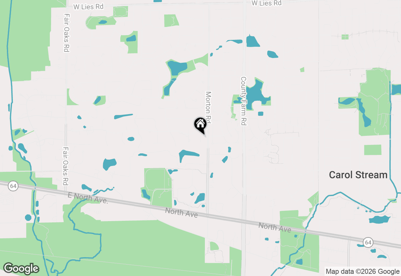 Map of 3N034 Ridgeview Street, West Chicago, IL 60185
