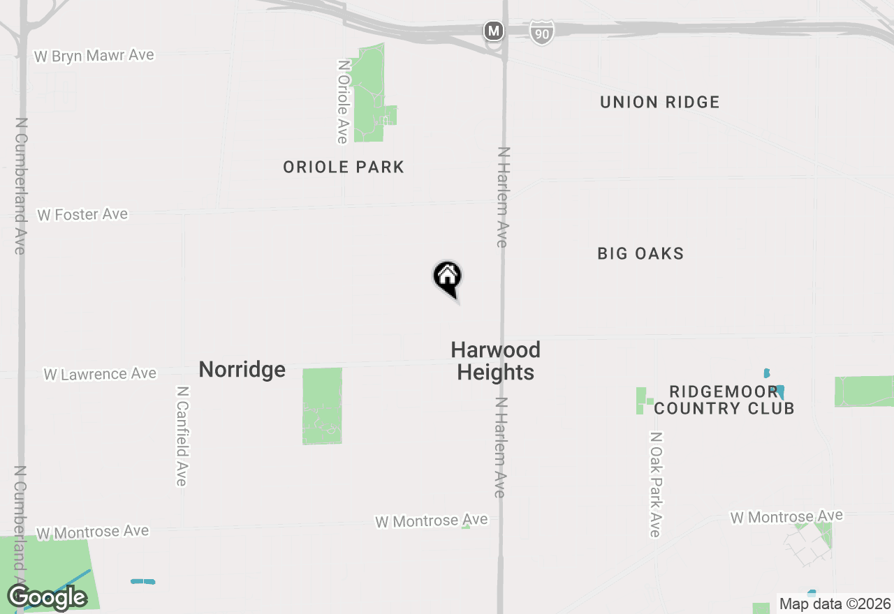 Map of 4925 N Odell Avenue, Harwood Heights, IL 60706