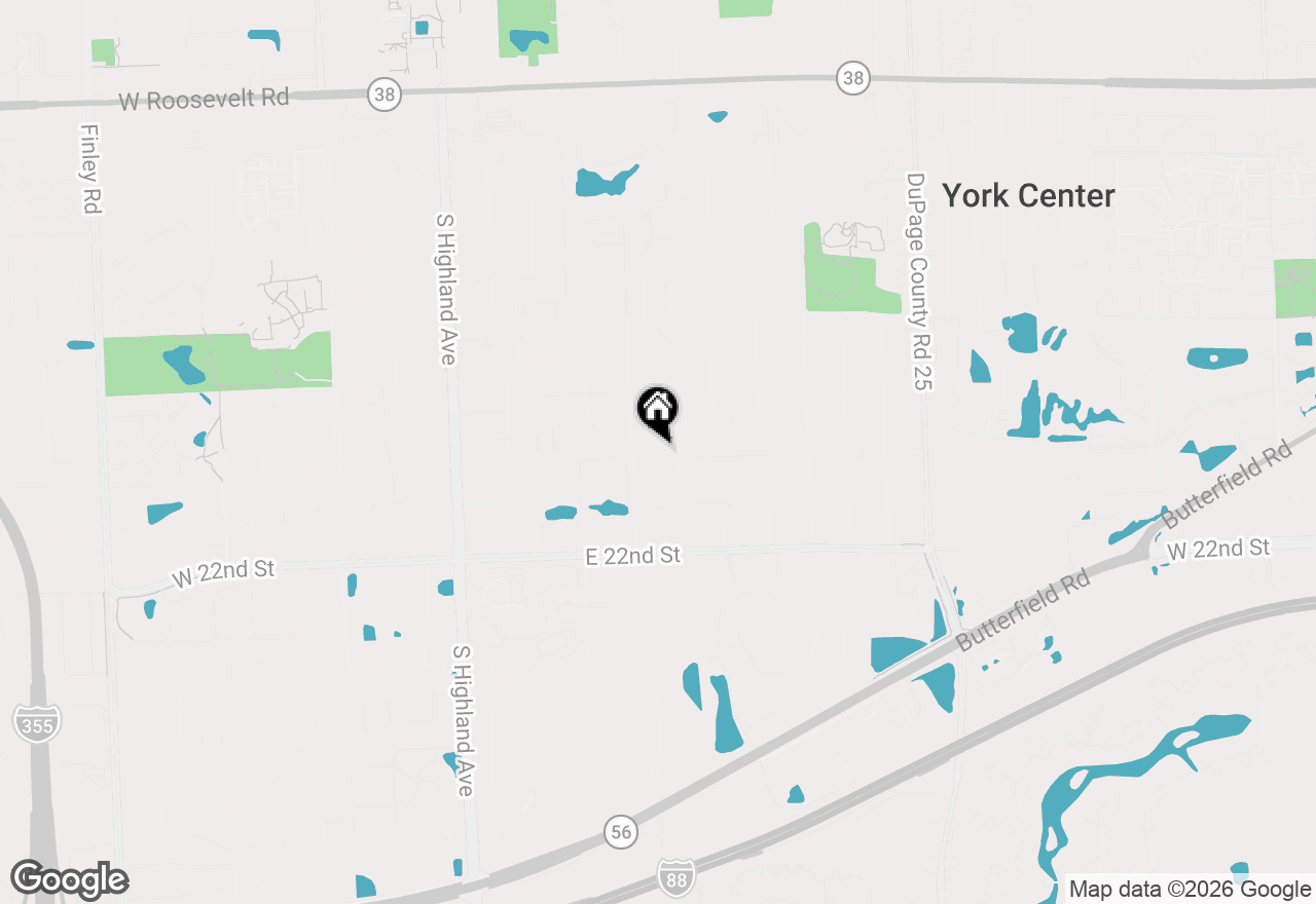 Map of 552 Rosebud Drive, Lombard, IL 60148