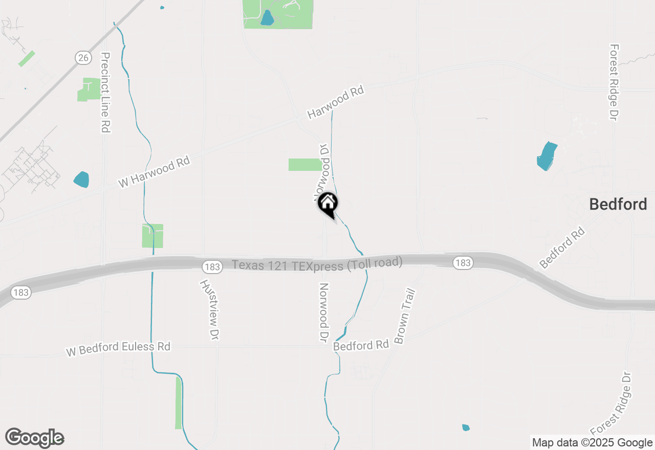 Map of 101 Circleview Drive S, Hurst, TX 76054