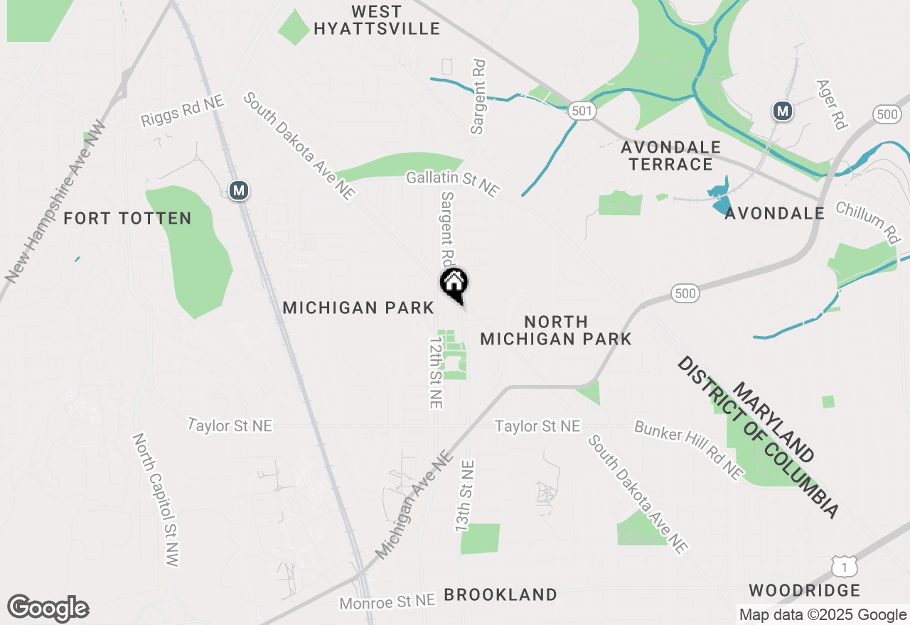 Map of 4620 Sargent Road Ne, Washington, DC 20017