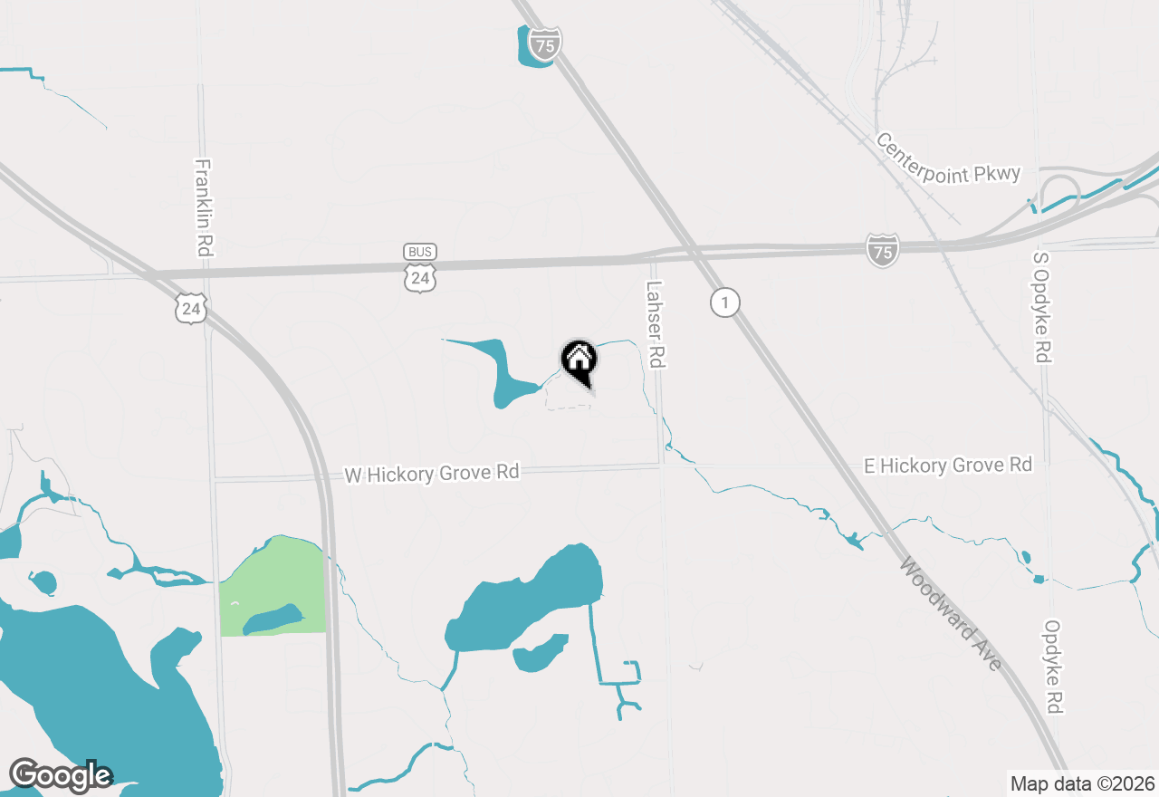 Map of 164 Timber Trace Lane, Bloomfield Hills, MI 48302