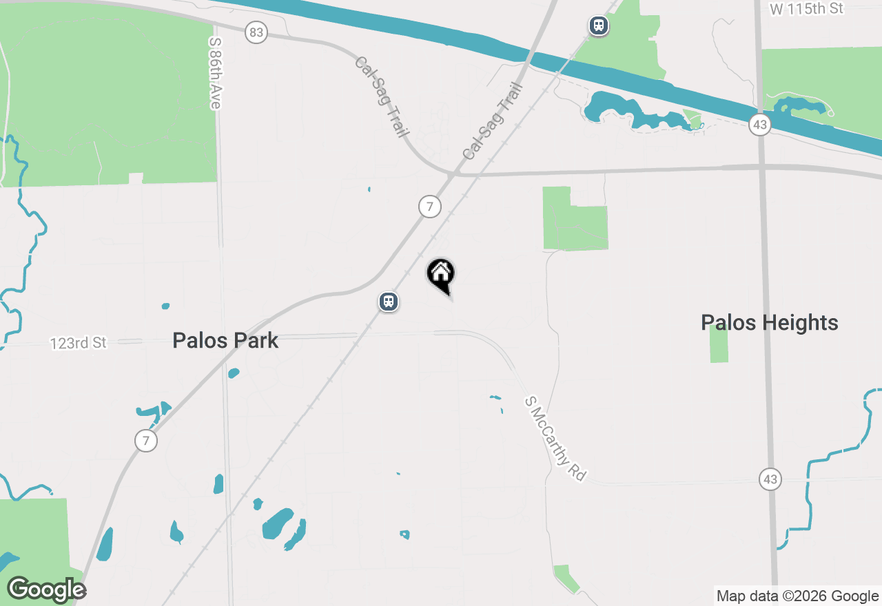 Map of 126 Commons Drive, Palos Park, IL 60464